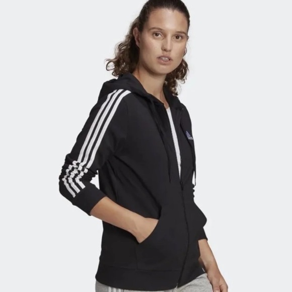 adidas Tops - ADIDAS Essentials 3-stripe Full Zip Hoodie
